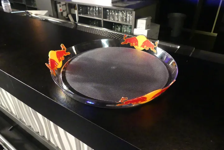 3x Red Bull Tablett, rund